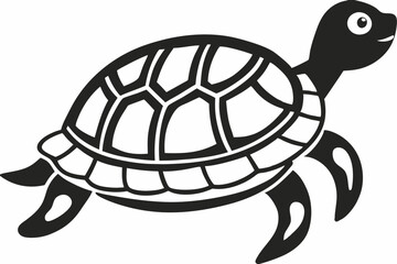 Serene Turtle Silhouette Design