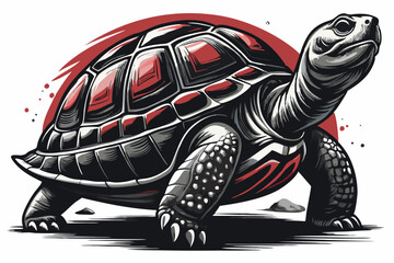 Serene Turtle Silhouette Design