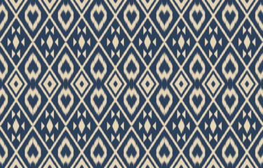 Geometric ethnic oriental ikat seamless pattern  color oriental. Aztec ornament print. Design for background ,curtain, carpet, wallpaper, clothing, wrapping, Batik, vector illustration.
