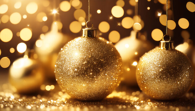 Golden sparkles add luxury to holiday decor with glittering textures in gold, perfect for w_1(361)