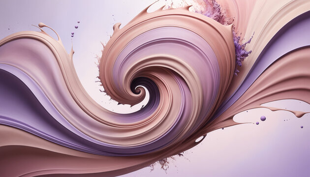 Swirling Pastel Pink and Pirple Waves