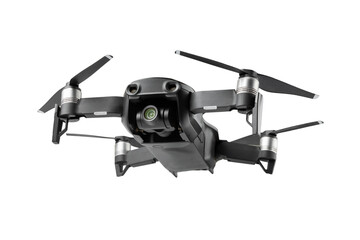 Drone unmanned aircraft isolated on white background. Modern FPV drone on a white background. The...