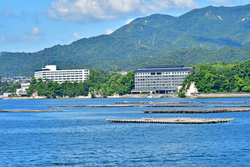 Miyajimaguchi; Japan - august 6 2024 : city center