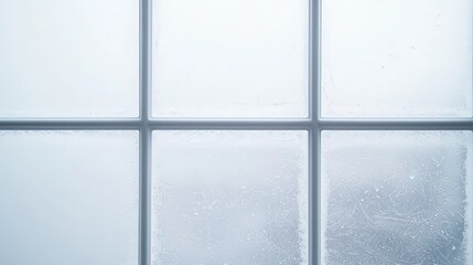 Frosted Glass Window with Grid