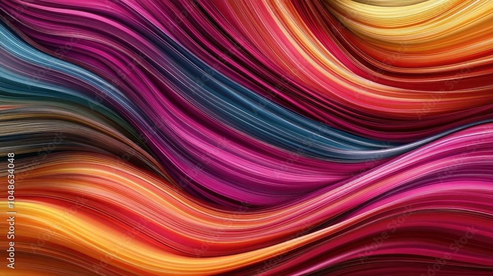 Poster colorful abstract playful lines and patterns