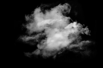 Isolated Cloud on Black Background