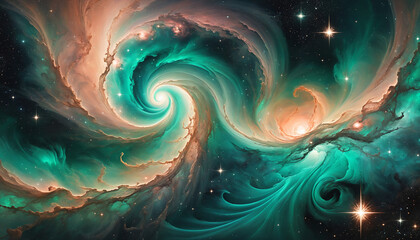 Galactic Green Spiral