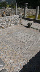 Obraz premium Mosaics in the old Berber - Roman city of Volubilis in Morocco. Developed from the 3rd Century BC.