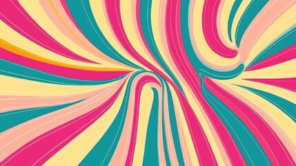 Vibrant Abstract Lines in Colorful Pop Art Style