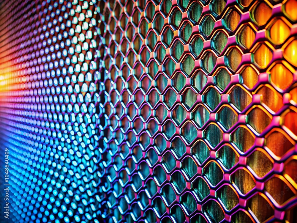 Aufkleber metallic grid background with copy space for modern design and technology themes