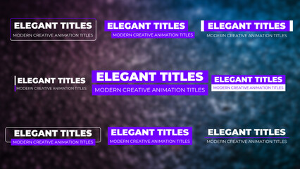 Modern Creative Elegant Titles