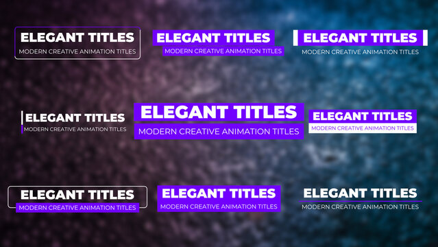 Modern Creative Elegant Titles