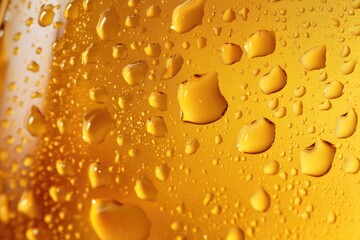 A lively scene with beer bubbles rising in a golden glass, capturing the effervescence and rich color of a refreshing pour, ideal for bar or festive advertisements