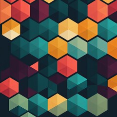 Abstract Geometric Hexagon Pattern Background Design