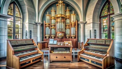 Obraz premium Modern Minimalist Organ Designs for Elegant Decor and Music Themes