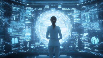 Virtual Health Assistant Analyzing Futuristic Holographic Patient Records for Medical Diagnosis and Care