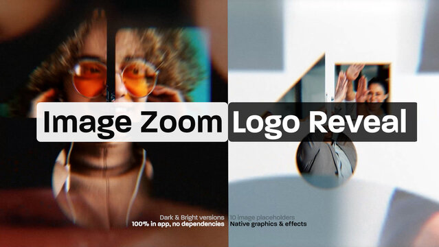 Image Zoom Logo Intro Reveal, Clean and Modern Logo Reveal with Seamless Image Unveiling