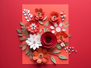 New trending Greeting Card, Invitation Card, Paper Flowers, Colorful Flowers, Flower Arrangement, Handmade Card, Floral Card, Colorful Art, Artistic Card, Flower Decor, Paper Art