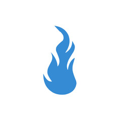 blue fire vector icon