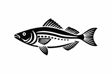 Fototapeta premium Sleek Fish Silhouette Design