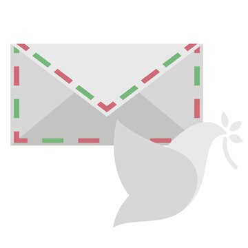 ICON busta da lettere religione invio posta natale e babbo natale fondo trasparente isolato