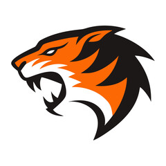 Aggressive Tiger Icon for Branding and Illustrations