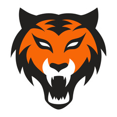 Dynamic Tiger Mascot Design for Sports and Logos