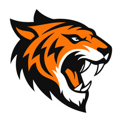 Aggressive Tiger Icon for Branding and Illustrations