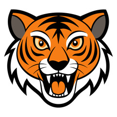 Fototapeta premium Roaring Tiger Head Emblem for Team Logos