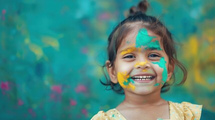 child with painted face