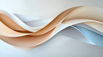 Fototapeta premium Abstract Paper Wave Flow