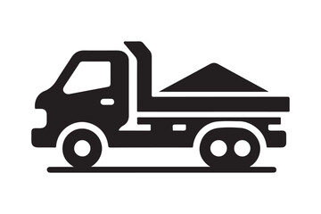 Flatbed Truck Silhouette Vectors – Ready-to-Use Graphics for Print & Web