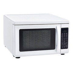 Fototapeta premium Sleek and Modern Microwave Oven in Bright White Color