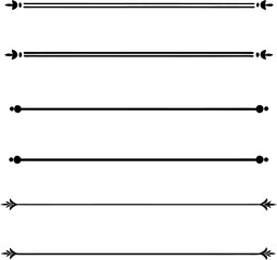 Obraz premium text dividers and arrows separator set illustration