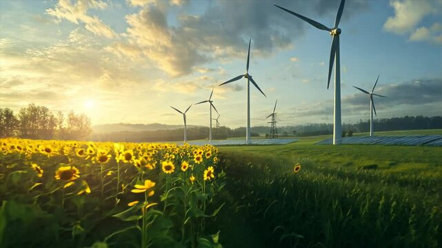 Wind and solar energy solutions for companies, a combined approach to maximizing green energy potential.	
