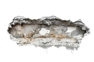 Fototapeta premium hole in stone isolated on white background