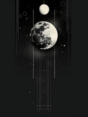 The moon on a poster