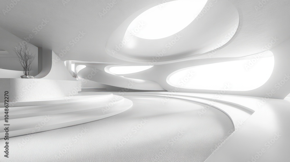 Poster empty minimal abstract architecture building interior or exterior concrete design open space floor c