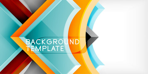 Geometric design abstract background - circles and triangles