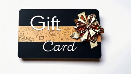 black and gold gift card promotion