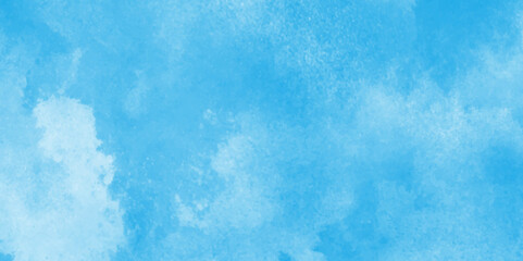 Fototapeta premium Abstract Blue Watercolor Background,Creative and painted cloudy sky blue watercolor background,Colorful gradient ink colors wet effect hand drawn canvas background wallpaper.