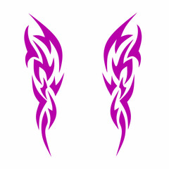 Fototapeta premium illustration vector graphic of tribal art design pair of abstract tattoos