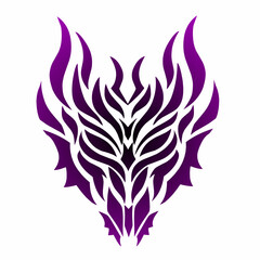 illustration vector graphic of tribal art face dragon abstract