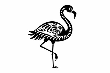 Graceful Flamingo Silhouette Design
