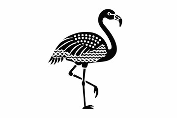 Graceful Flamingo Silhouette Design