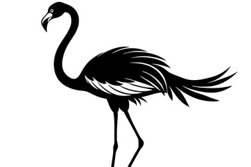 Graceful Flamingo Silhouette Design