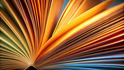 Textured Paper Sheets of a Book for Background and Design Use in Panoramic Photography