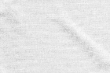 White hessian sackcloth woven with jute burlap cotton fabric cloth textile texture pattern background in white light color