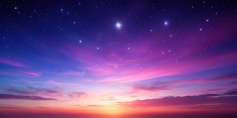 Obraz premium Twilight sky with shades of purple and stars beginning to twinkle