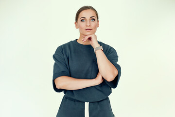 Pensive Fitness Trainer in Casual Outfit